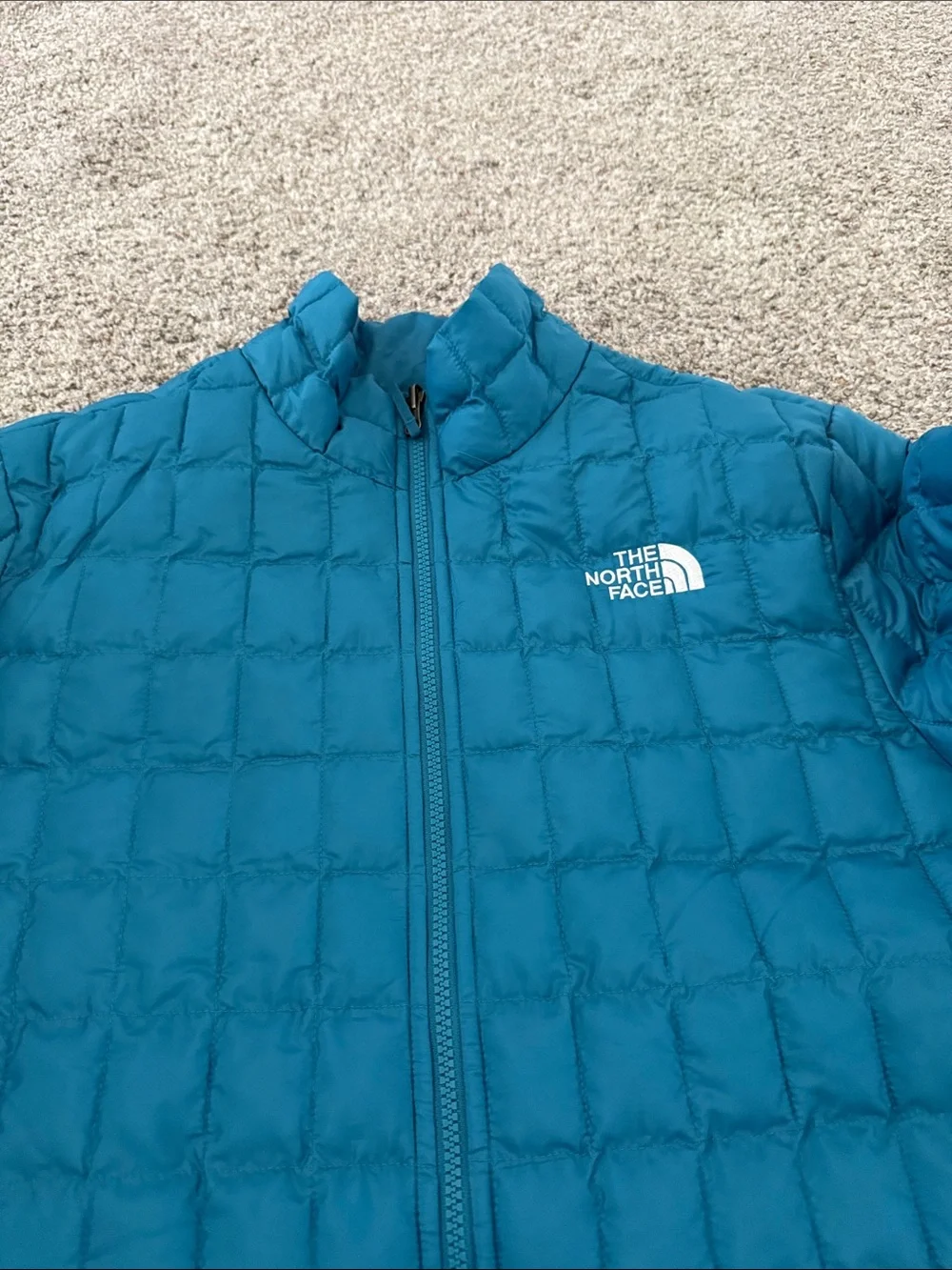 The North Face Men’s Thermal Insulated Jacket digital steel Blue Quilted Medium